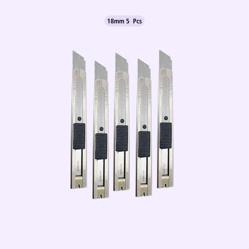 Metal Body Utility Knife – Heavy Duty Retractable Cutter - View 2