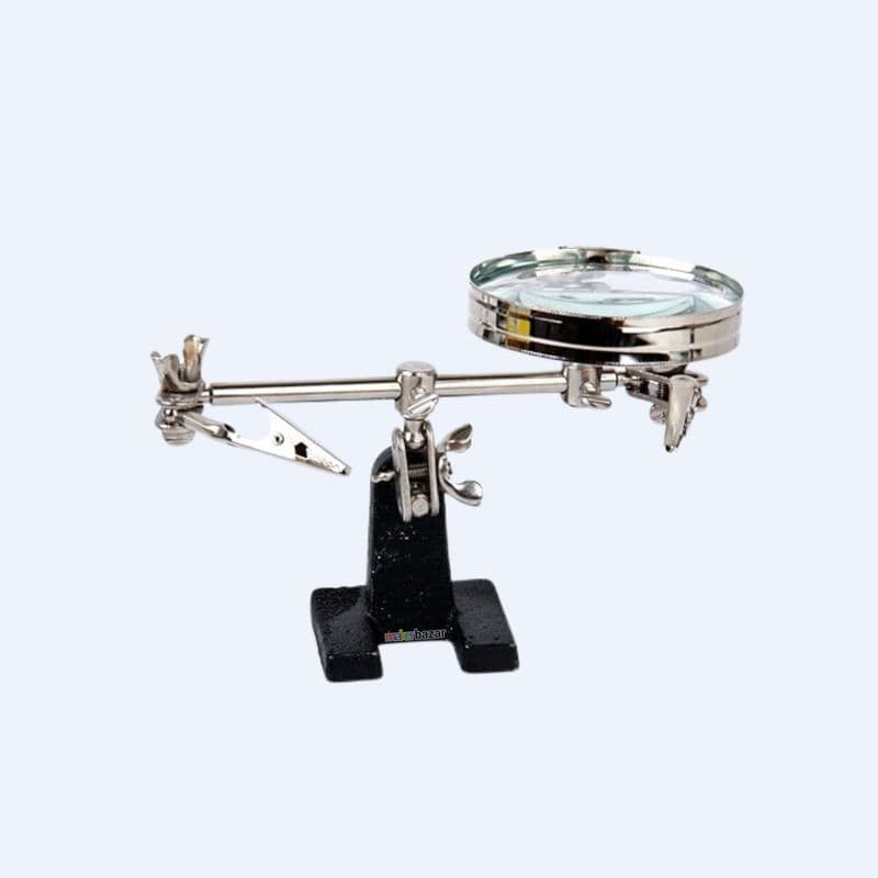 Helping Hands Magnifier Stand with Dual Adjustable Alligator Clips - View 1