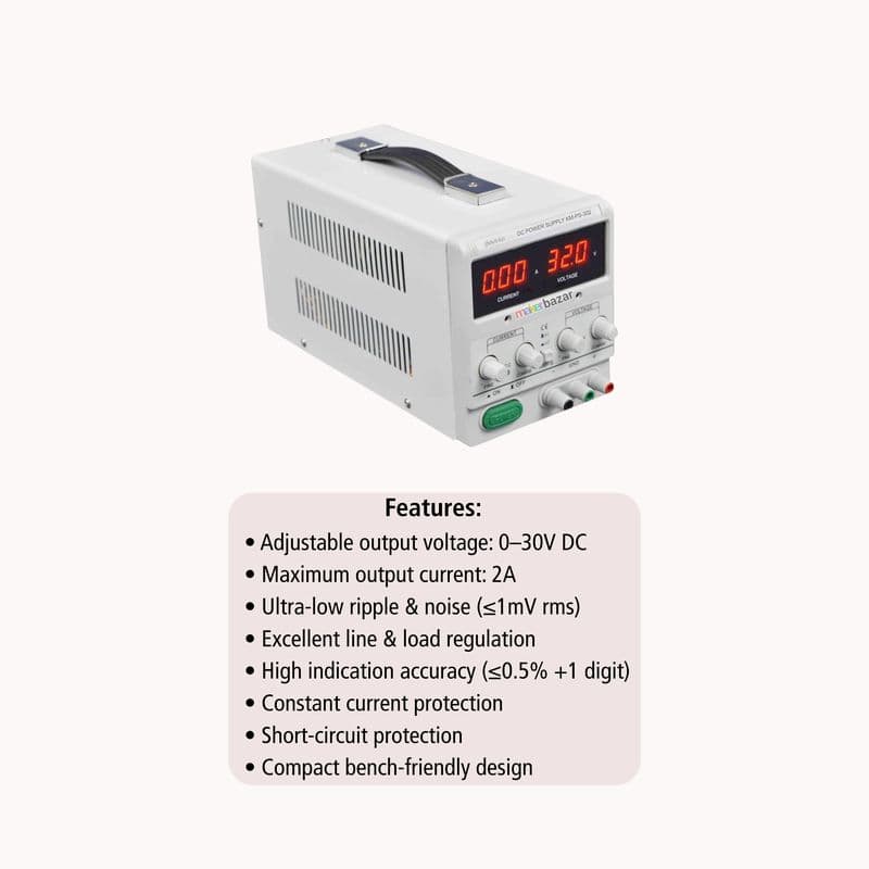 HTC DC-3002 0–30V 2A Linear Regulated DC Power Supply - View 2