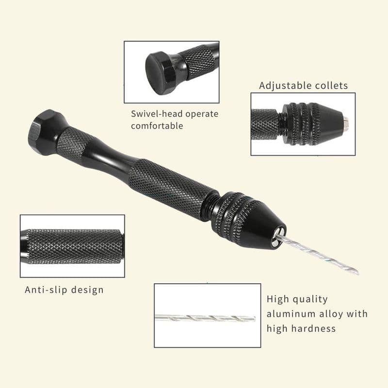 Mini Hand-Drill Pin-Vise For Precision PCB & DIY Drilling - View 2