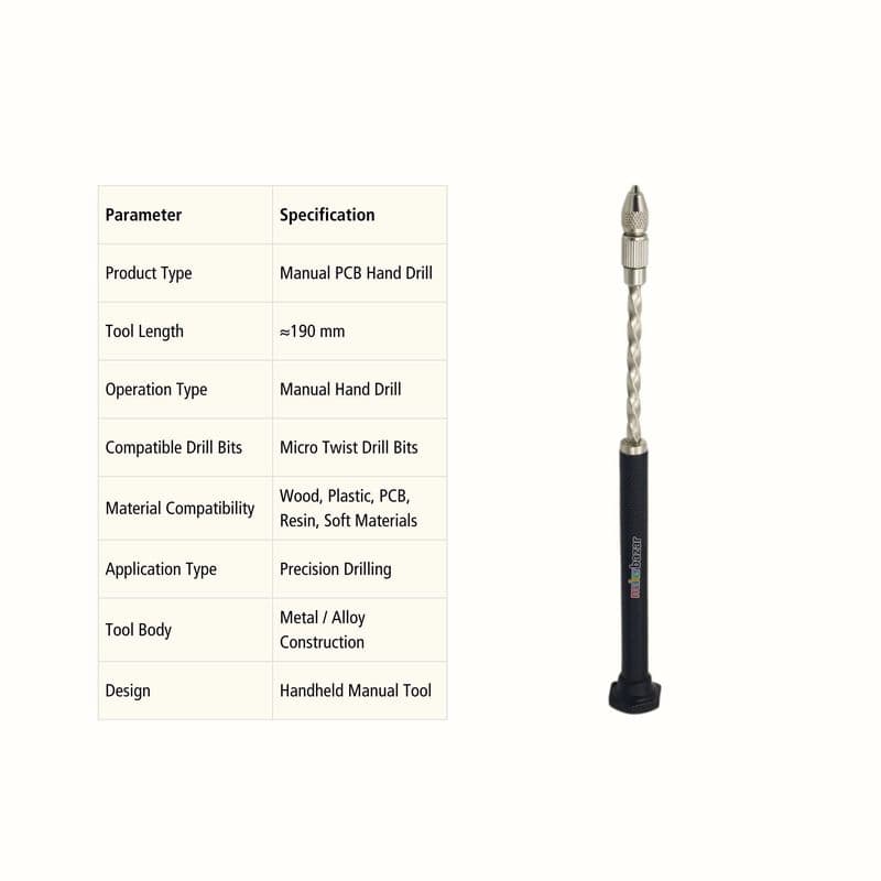 PCB Hand Held Spiral Pin Vise Drill Tool for Precision PCB & DIY Drilling - View 3