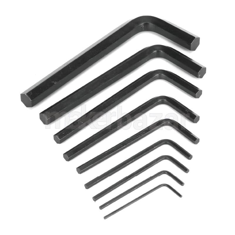 Taparia: KM9V Allen Key Set Black Finish (Pack of 9) - View 3