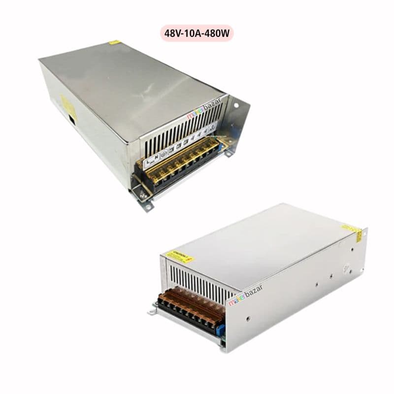 48Volt DC Switch Mode Power Supply (SMPS) Rectangular Metal Casing - View 2