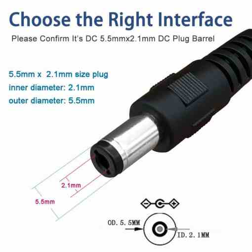 USB to DC Plug Converter Wire Cable 5.5x2.1mm - View 2