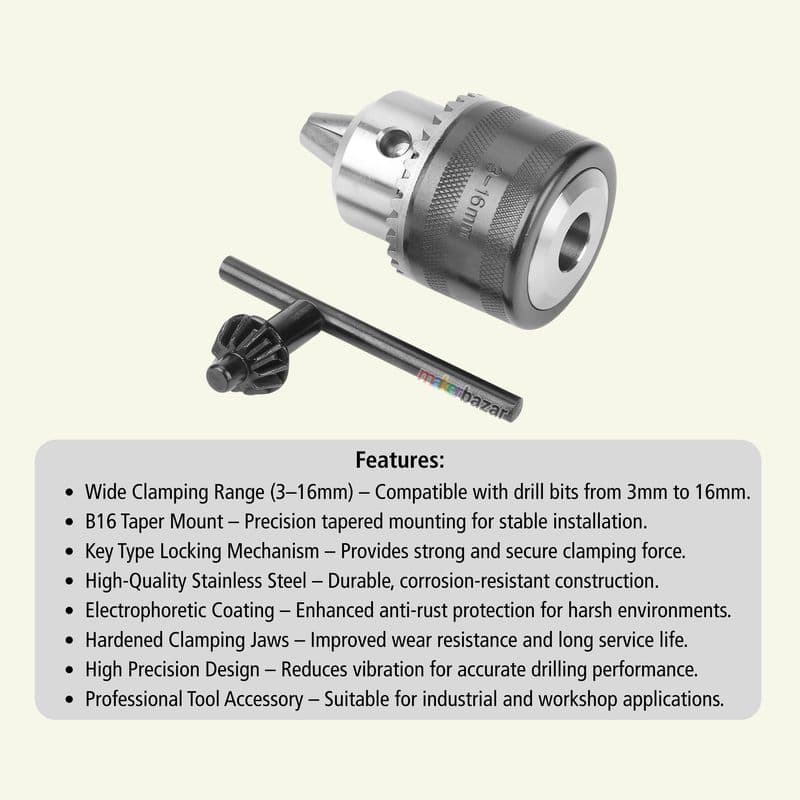 Drill Chuck with Key - View 2