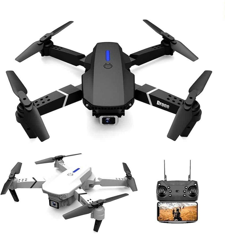 E88 Foldable Quadcopter | WiFi 480P FPV Dual Camera | Position Locking Drone - View 1