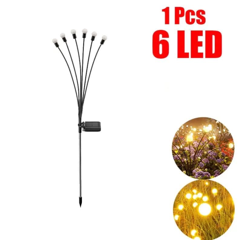6-LED Solar Powered Firefly Lights - View 2