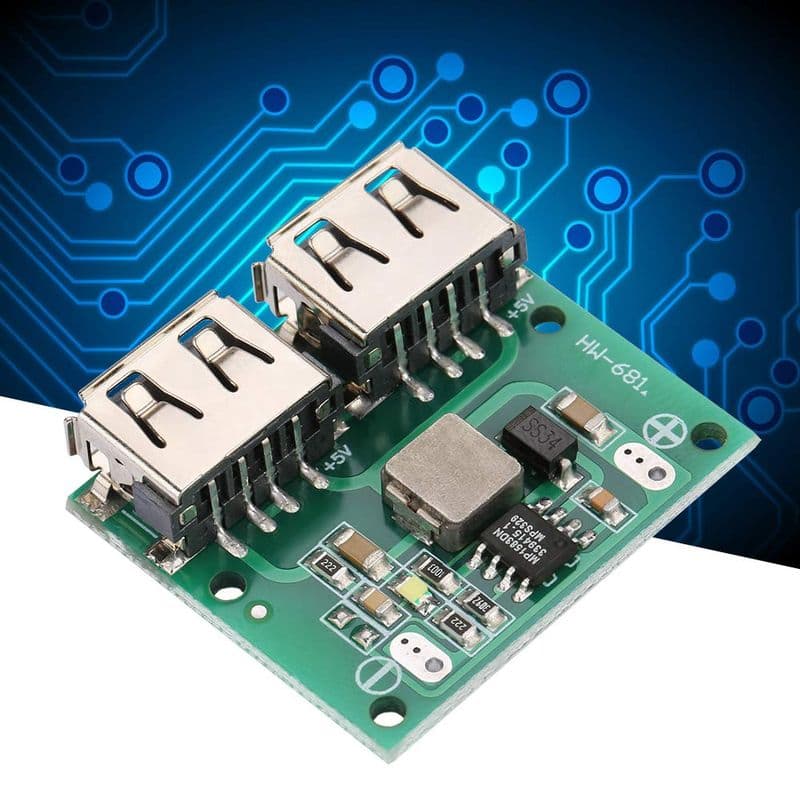 Dual USB Output 9V-12V-24V to 5V 3A DC-DC Car Charging Voltage - Stabilizer Module - View 1