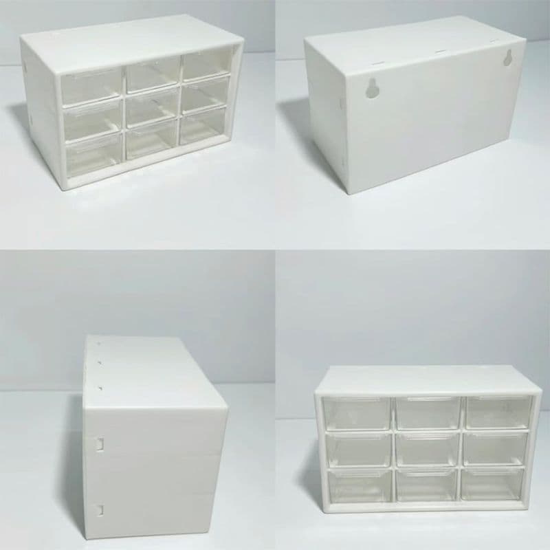 Mini Plastic Desk Organizer with 9 Drawers - View 1