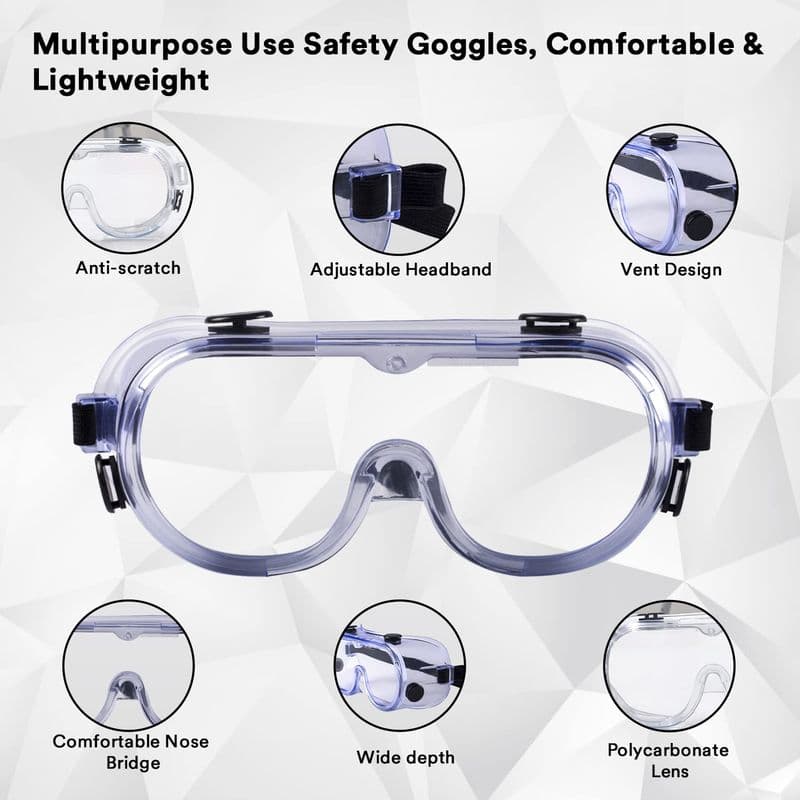 3M: 1621 Polycarbonate Safety Goggle for Chemical Splash - View 2