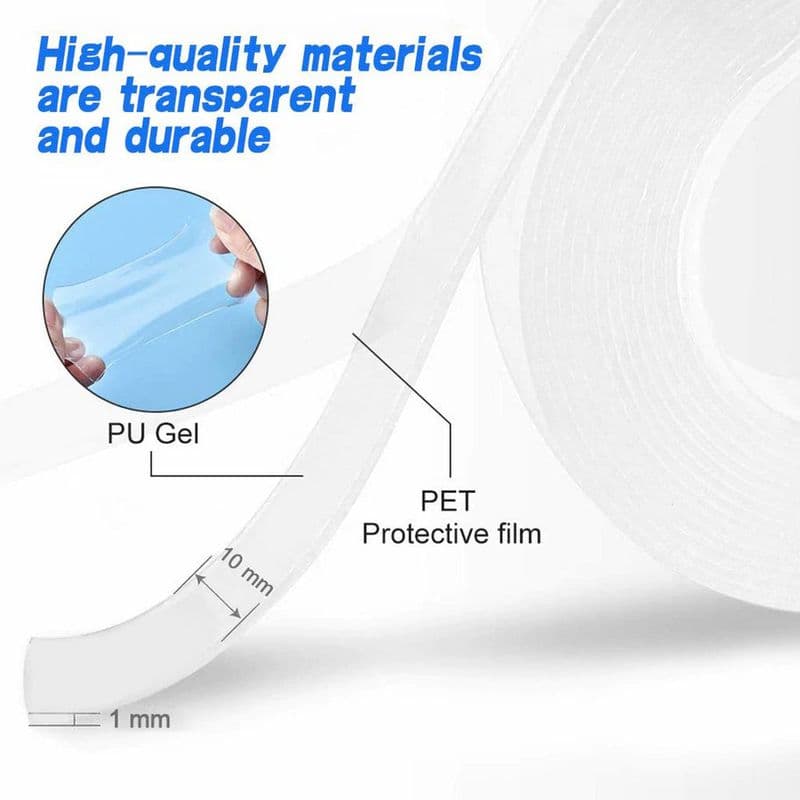 10mm Double-Sided Transparent Traceless Grip Tape - View 2
