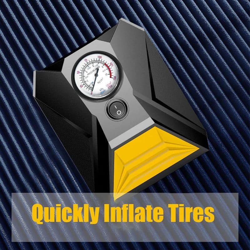 Rapid Mini Portable Electric Cars Tyre Inflator Air Compressor Analog Meter (Ordinary Edition) - View 2