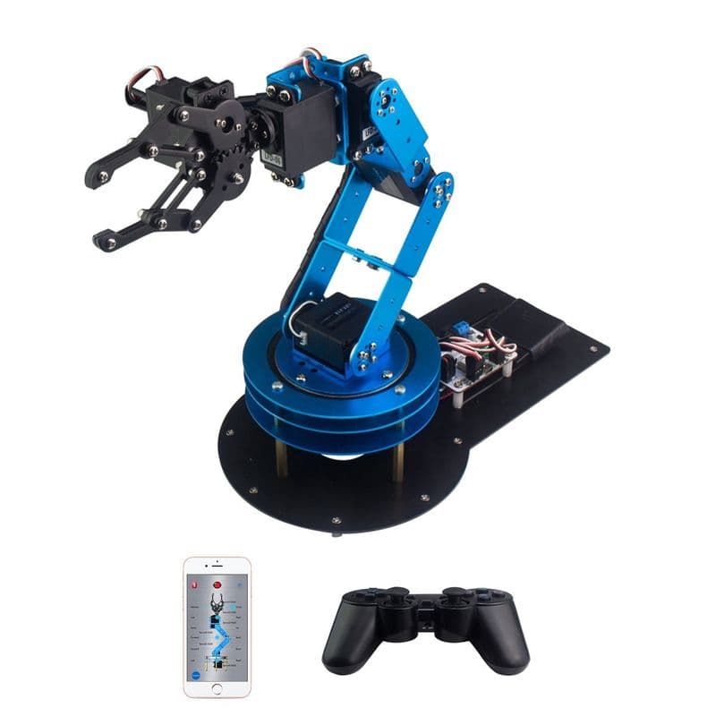 6DOF Metal Robotic Arm Complete Kit with Wireless Remote - View 1