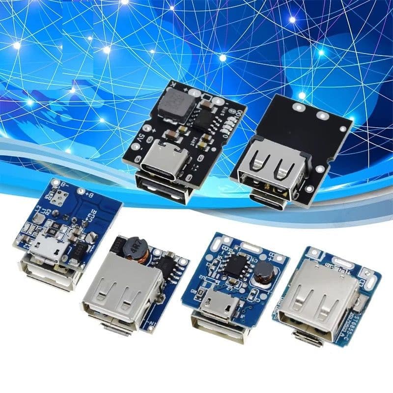 Up-Down Dual USB Step-Up Mini Power Bank Module - View 1