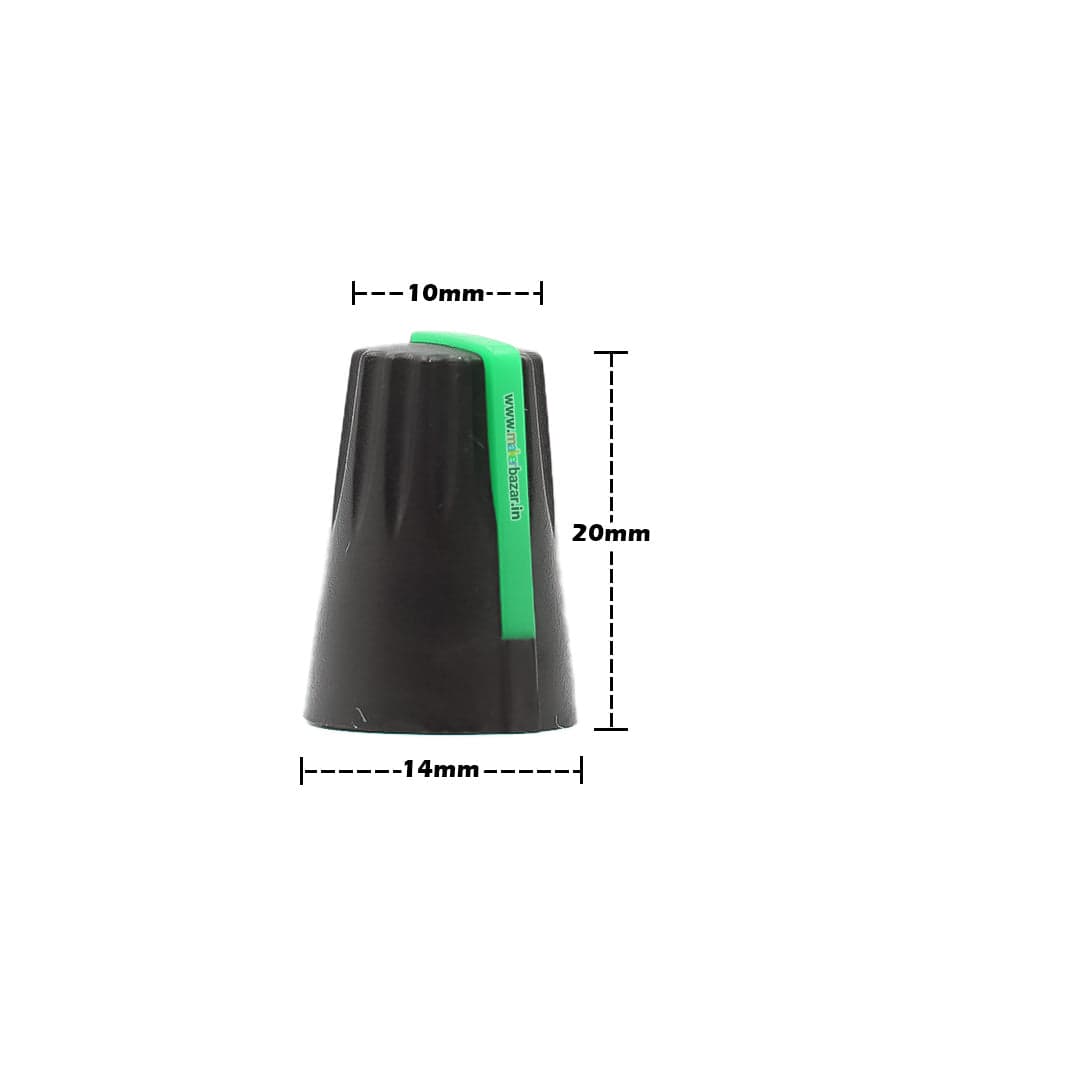 Knob-206 Plastic Potentiometer Knob 6mm With Buffer - View 2