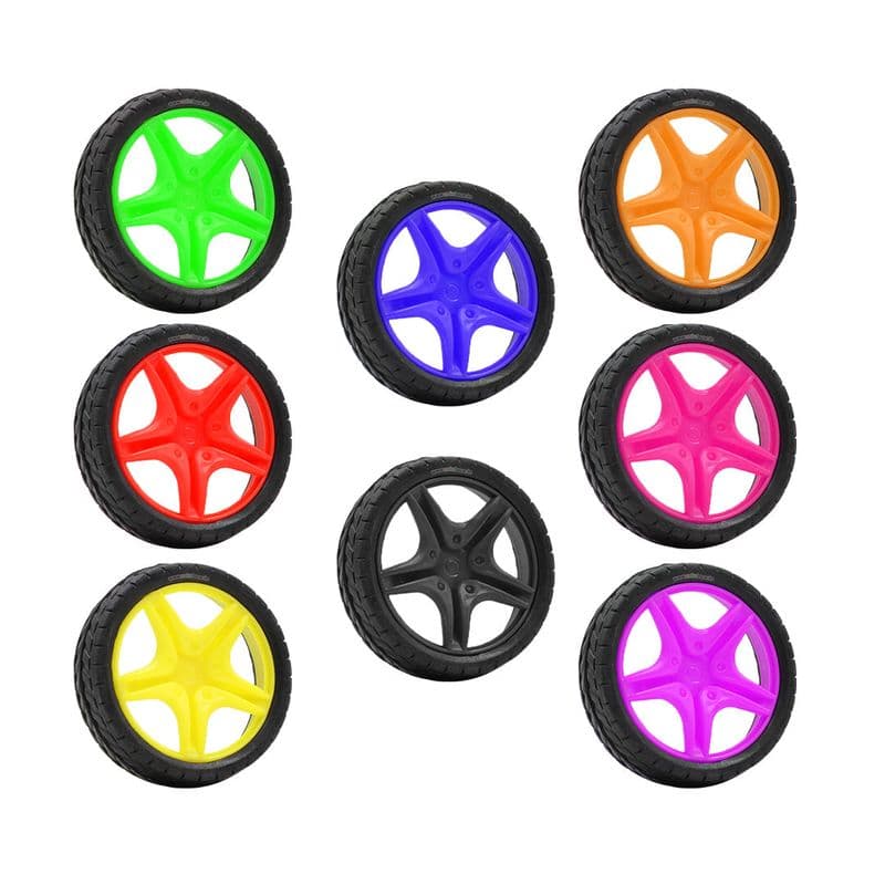 66mmX18mm Robotic Rubber Tyre Wheel for BO Motors - View 2