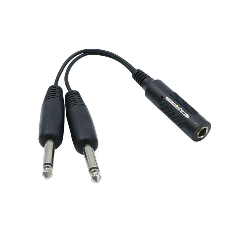 6.5mm 1/4" Female to Dual 1/4" Male Y-Splitter (6") - View 1