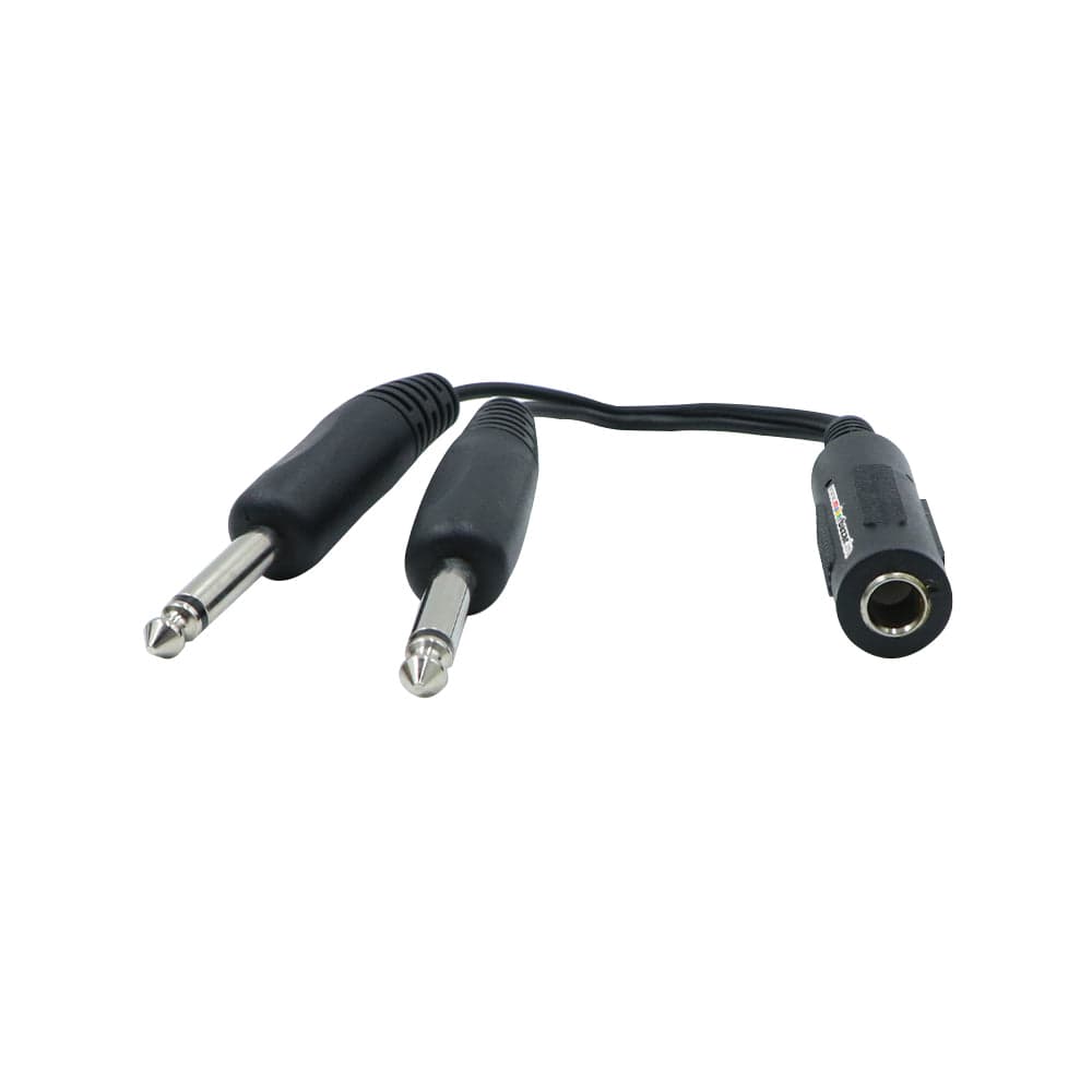 6.5mm 1/4" Female to Dual 1/4" Male Y-Splitter (6") - View 3