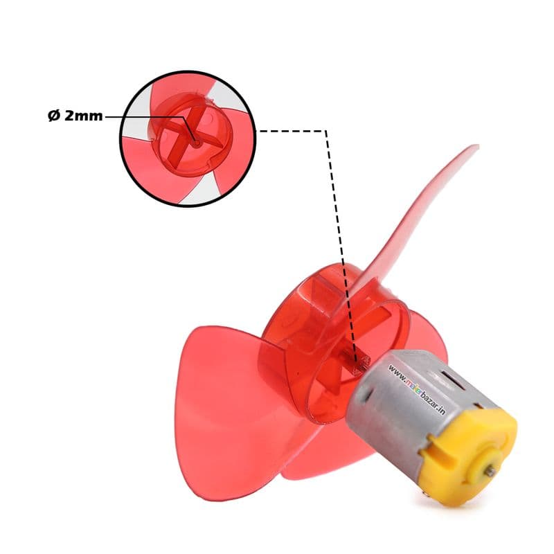 4in/100mm Three Blade Mini Propeller Toy Fan - View 2