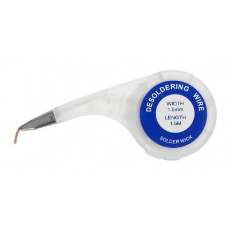 Desoldering Wick With Wheel Dispenser Copper Roll 1.5mtr - View 2