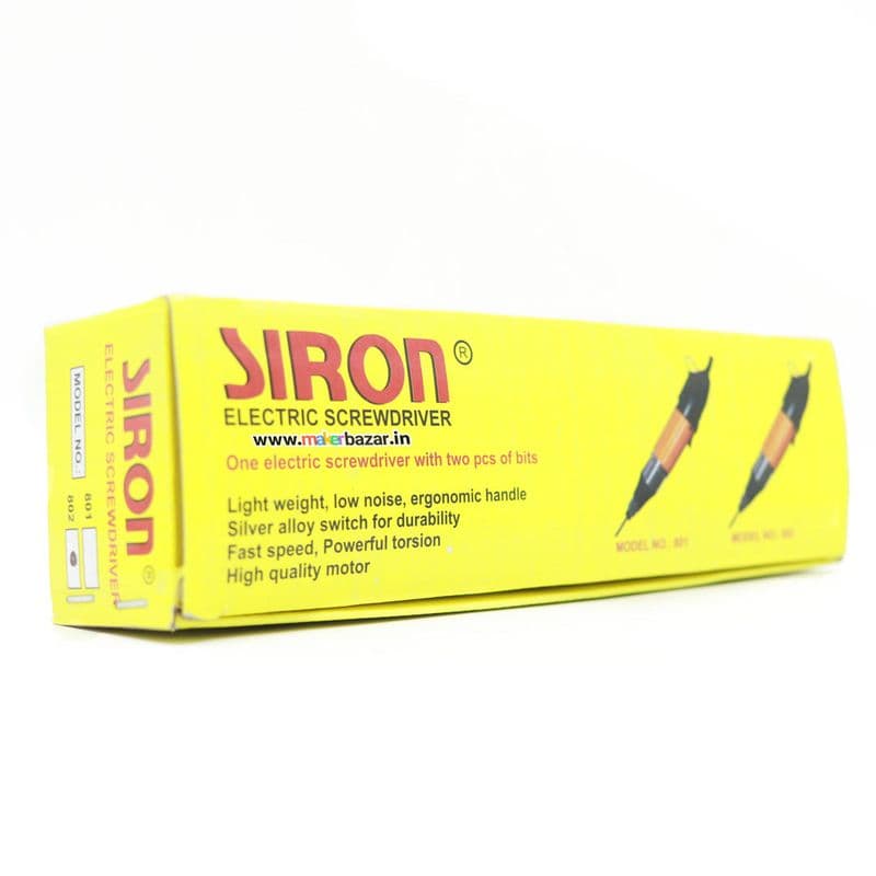 Siron: Electric Screwdriver 802 with 2 Bits - 6mm - View 3