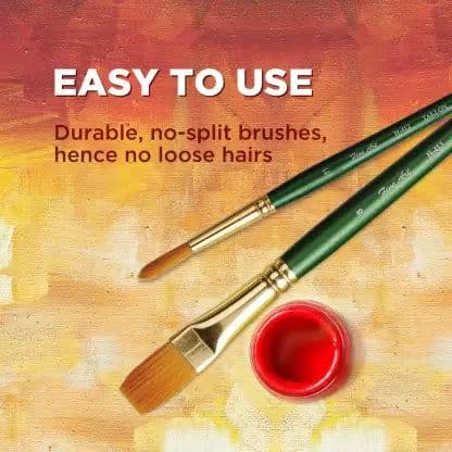 Pidilite Fine Art Paint Brush TR-7 (S-412) Painting Round Shape, Set of 7 (Size: 0,2,4,6,8,10,12) - View 2