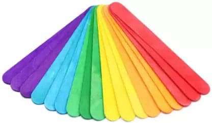 Colourful Popsicle Big Sticks for Craft (Pack of 50) - View 2