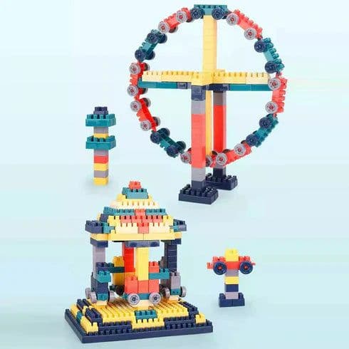 100pcs Train Candy Toy Plastic Building Blocks, Early Creative Learning (Multicolor) - View 3