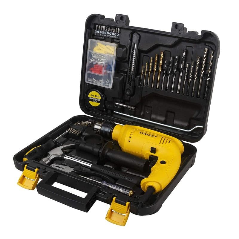 Stanley: SDH600KP 600W 13mm Corded Hammer Drill Machine 120-Pieces Hand Tool Kit - View 1