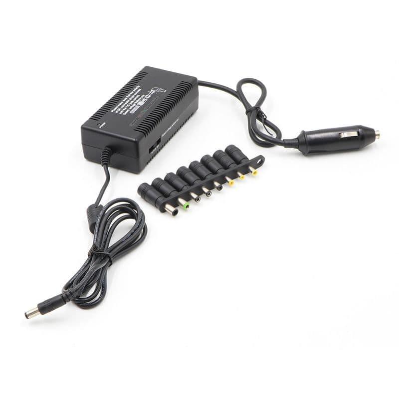 DC to DC 100W Laptop Adaptor for Cars with Charging Plugs - View 1