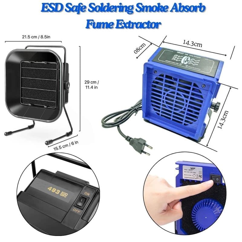 ESD Safe Soldering Smoke Absorber Fume Extractor - View 1