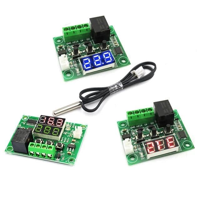 XH-W 12-Volt Digital Temperature Controller Module W/ Display and NTC Temp Sensor - View 1