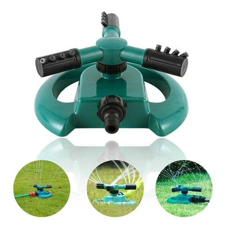 3 Arm 360° Rotating Water Sprinkler [Ground Top] for Garden - View 1