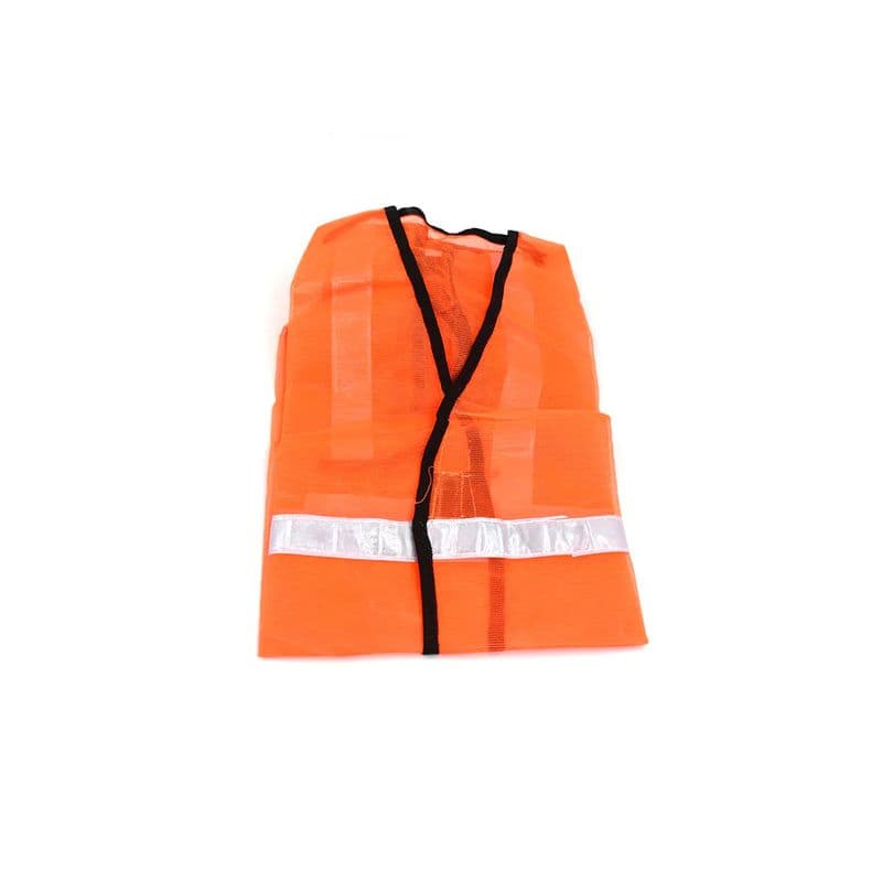 Generic: Reflective Tape Safety Jacket - Orange - View 1