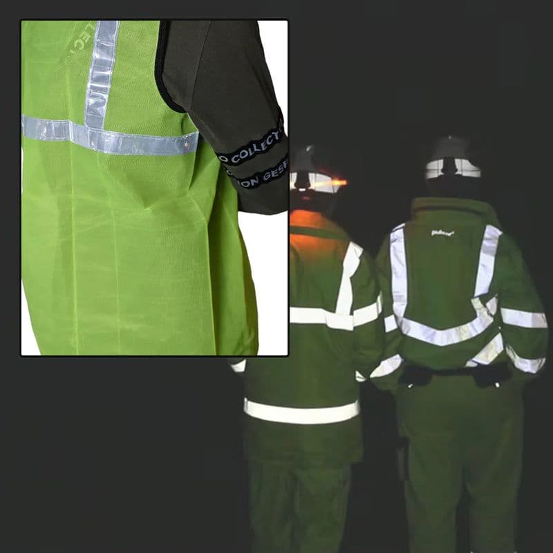 Generic: Reflective Tape Safety Jacket - Green - View 2