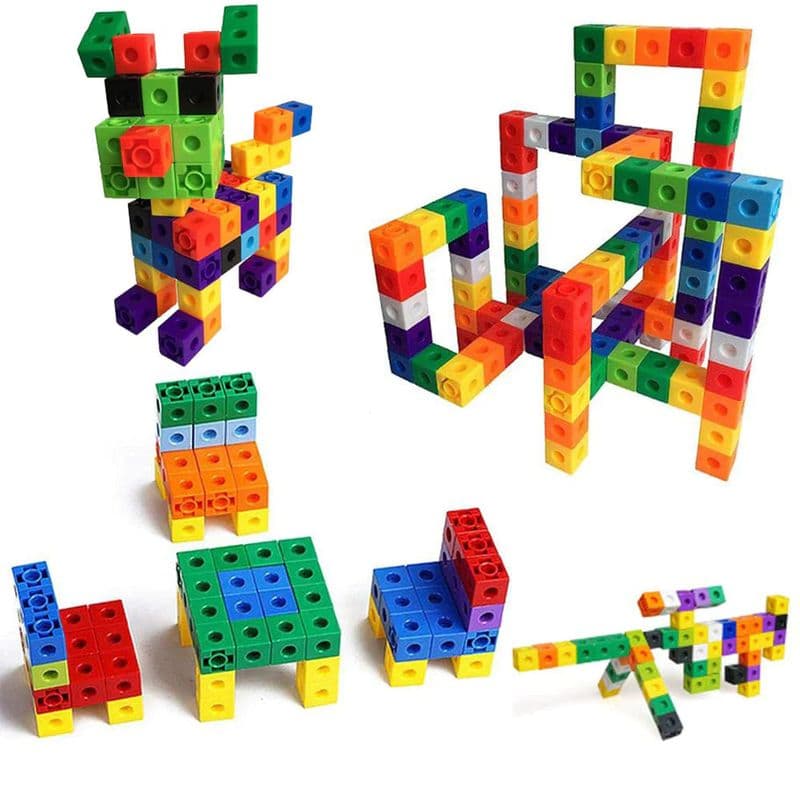 60pcs Plastic Cube Building Blocks, Early Creative Learning - View 1