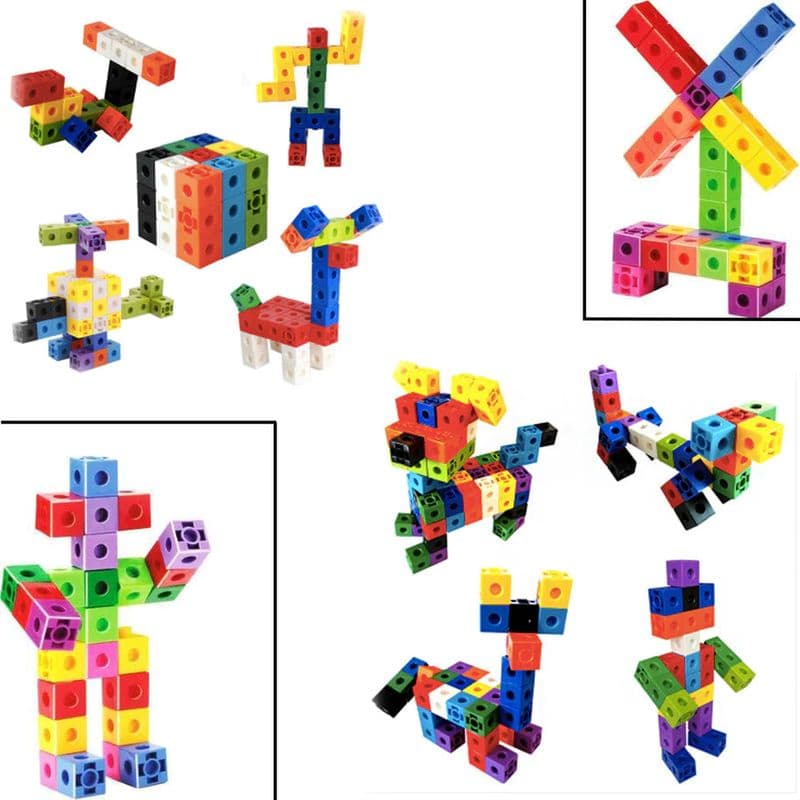 60pcs Plastic Cube Building Blocks, Early Creative Learning - View 2