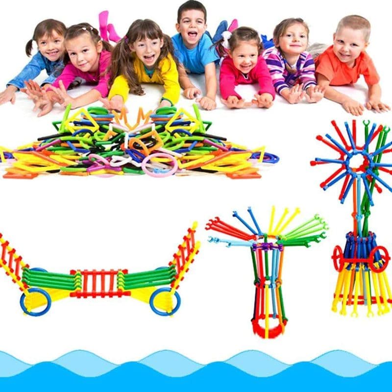 250pcs Plastic Sticks Building Blocks, Early Creative Learning - View 1