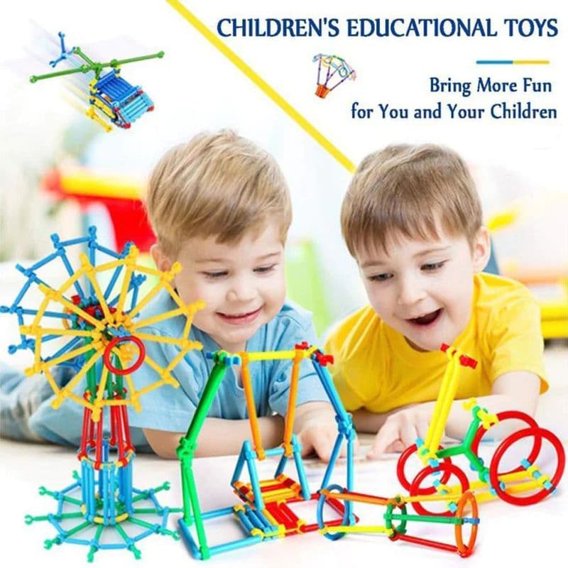 250pcs Plastic Sticks Building Blocks, Early Creative Learning - View 3