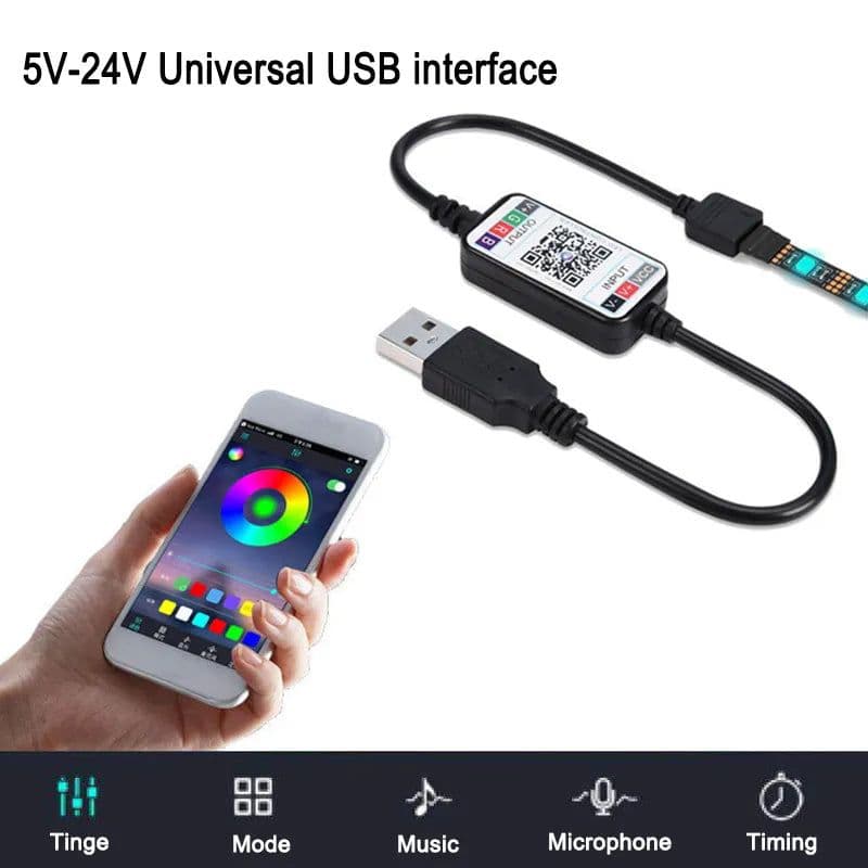 4.5v-26v LED RGB USB Powered Bluetooth Controller for LED Strip 5050 3528 2835 - View 2