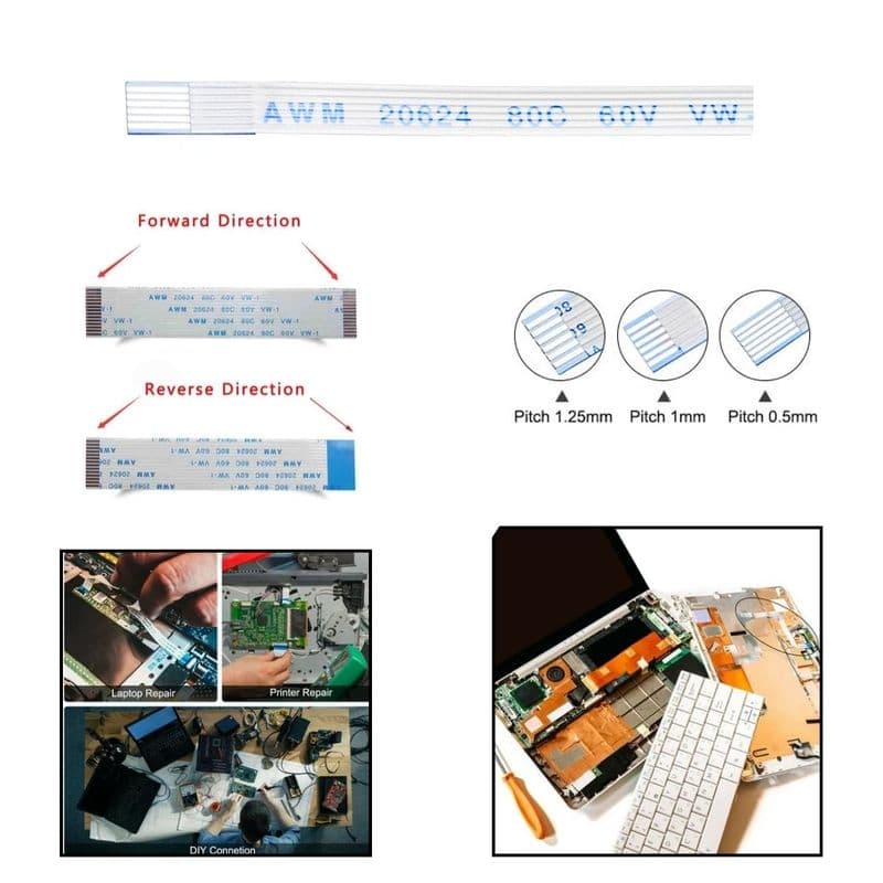 [Type-B] 0.5mm-Pitch FPC Reverse Ribbon Flexible Flat Cable - View 2