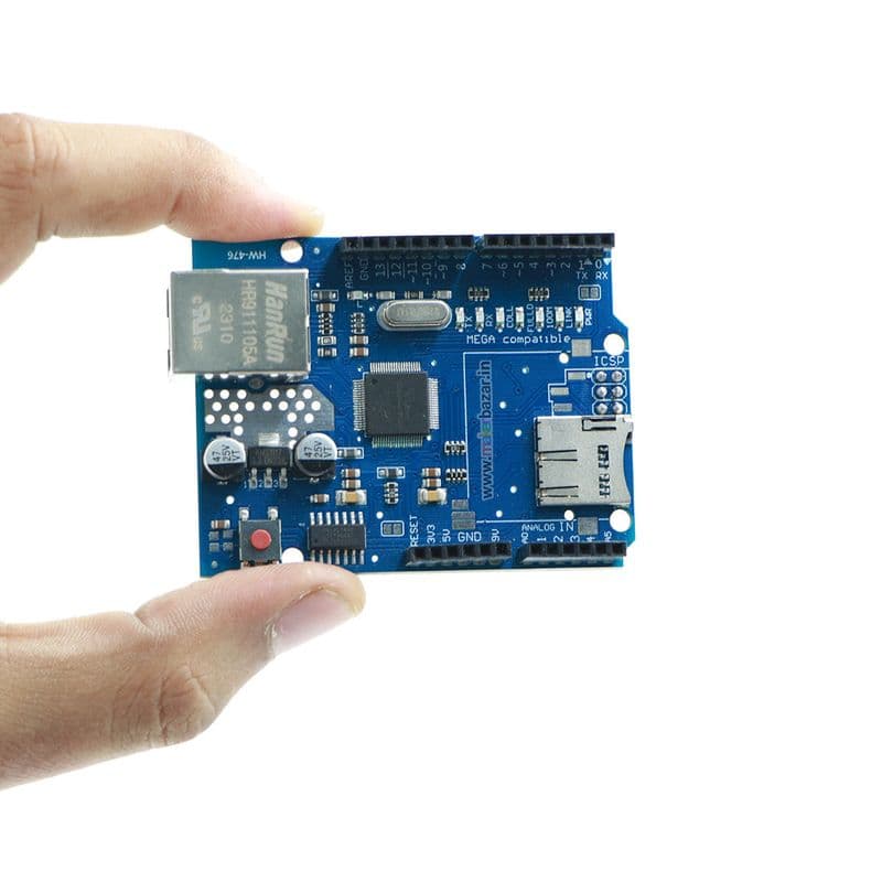 Ethernet W5100 Shield Network Expansion Board with Micro SD Card Slot for Arduino - View 1