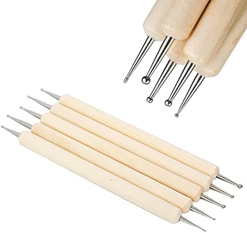 5pcs Wooden Dotting Tool Set for Clay Pottery Ceramic Nail Art DIY - View 1