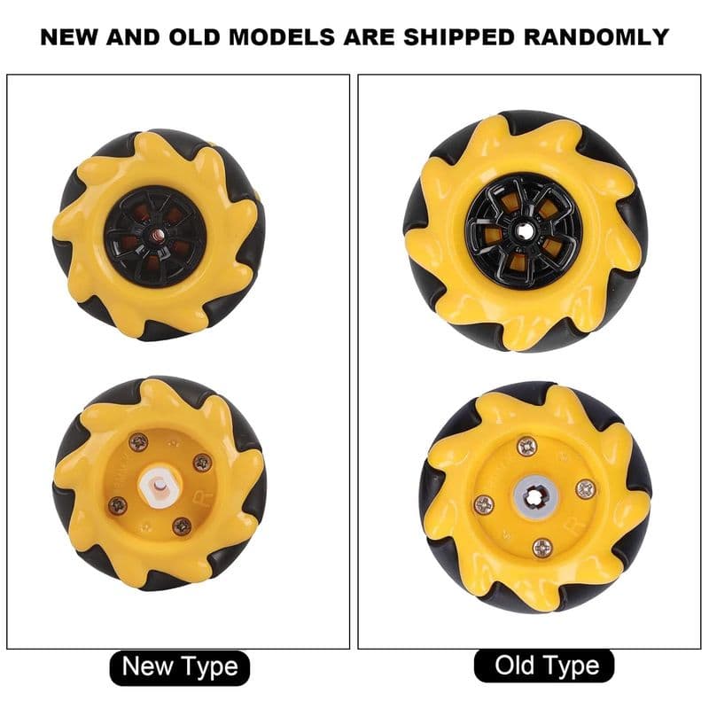 48mm-K 48x25mm Mecanum Omni-Directional Wheel for TT Motors (Set of 4pcs) - View 3