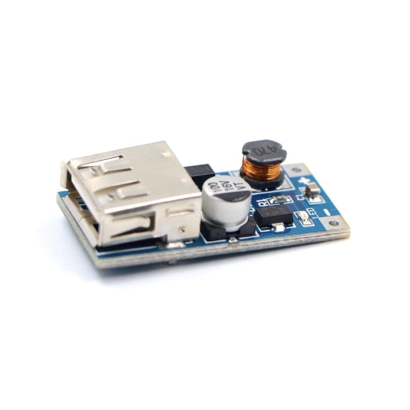 DC-DC Boost Module (0.9V~5V) to 5V 600MA USB Step-up Board 5V Output - Blue - View 1