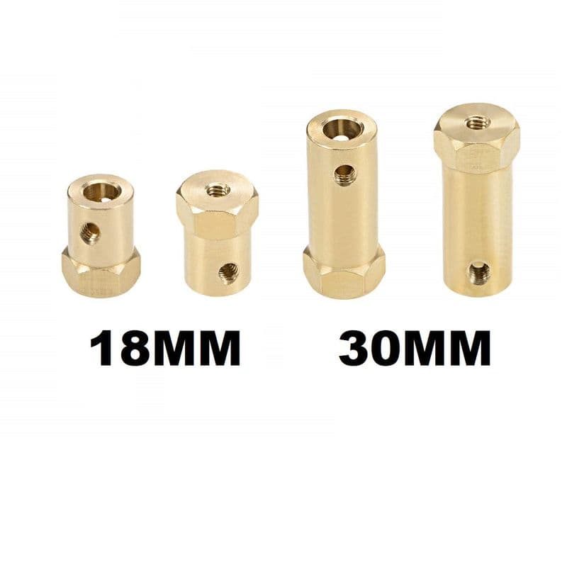 Hexagonal Brass Shaft Coupling for Robot Smart Car Motor Wheel - View 3