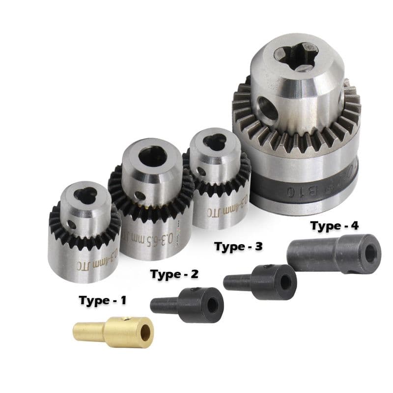 [Type 3] 0.3-4mm Drill Chuck Set For 775 DC Motor (5mm Shaft) Rotary Tool (Black Link-Rod Bush) - View 2