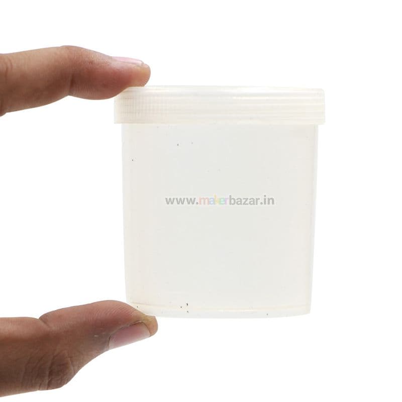 [Type 2] Plastic Round Jar Basic Storage Box Container with Transparent Lid - View 2