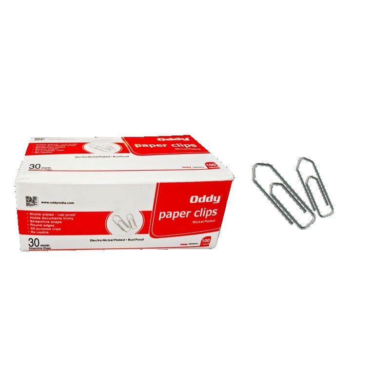 Oddy: PC-30mm Steel Paper Clip Pointed Nickel Plated [Box of 100pcs] - View 3