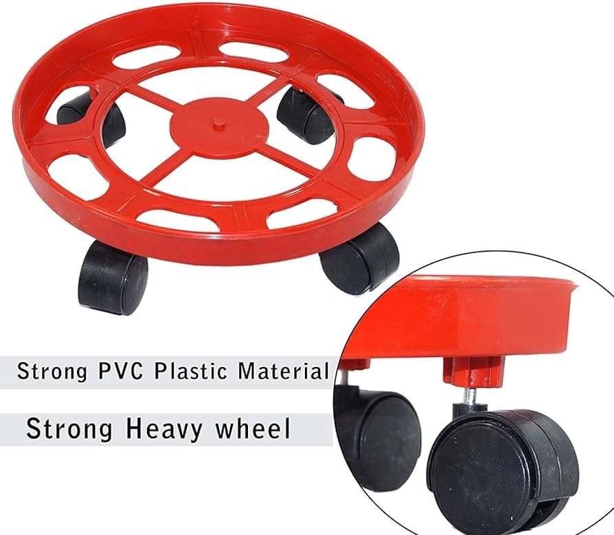 [Type 2] Gas Cylinder Plastic Trolley Stand With Caster Chair Wheels - View 1